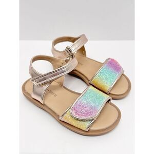 Tucker +‎ Tate Sandals Girl Size 7 Multicolor Open Toe Glitter Shoes